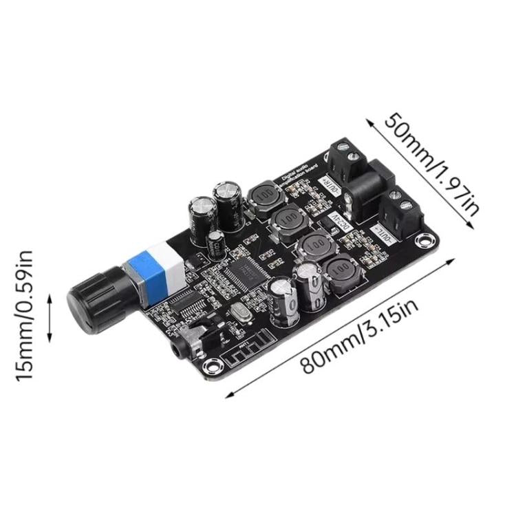 Scheda amplificatore audio regolabile ad alta potenza TPA3118D2, scheda amplificatore audio HD Bluetooth 5.0, XH-A415