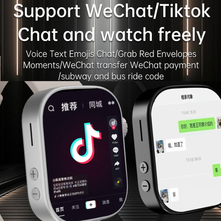 Smartwatch 5G versione eurasiatica africana con slot per scheda SIM, Google Play Store, videochiamata e fotocamera.