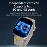 Smartwatch 5G versione eurasiatica africana con slot per scheda SIM, Google Play Store, videochiamata e fotocamera.