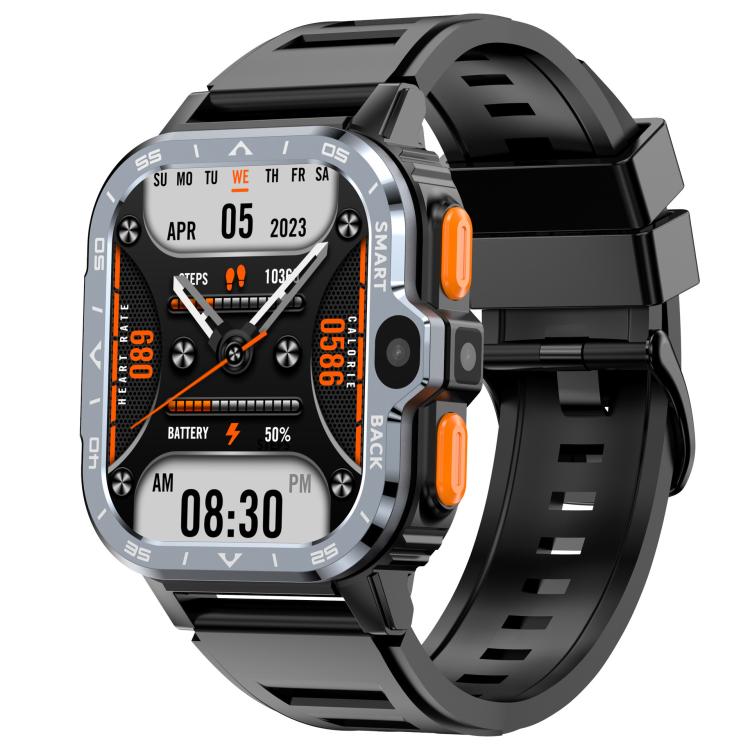 Smartwatch sportivo robusto con slot per scheda SIM 5G e Google Play Store, disponibile nelle versioni eurasiatiche e africane., Black 2+16G, Silver 2+16G, Black 4+64G, Silver 4+64G