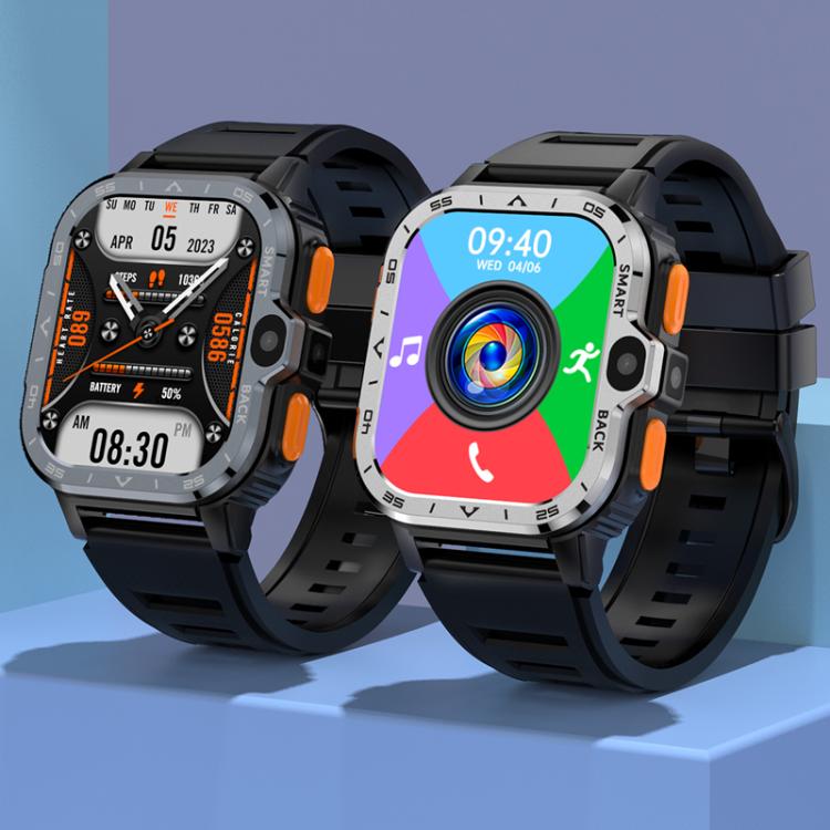 Smartwatch sportivo robusto con slot per scheda SIM 5G e Google Play Store, disponibile nelle versioni eurasiatiche e africane., Black 2+16G, Silver 2+16G, Black 4+64G, Silver 4+64G