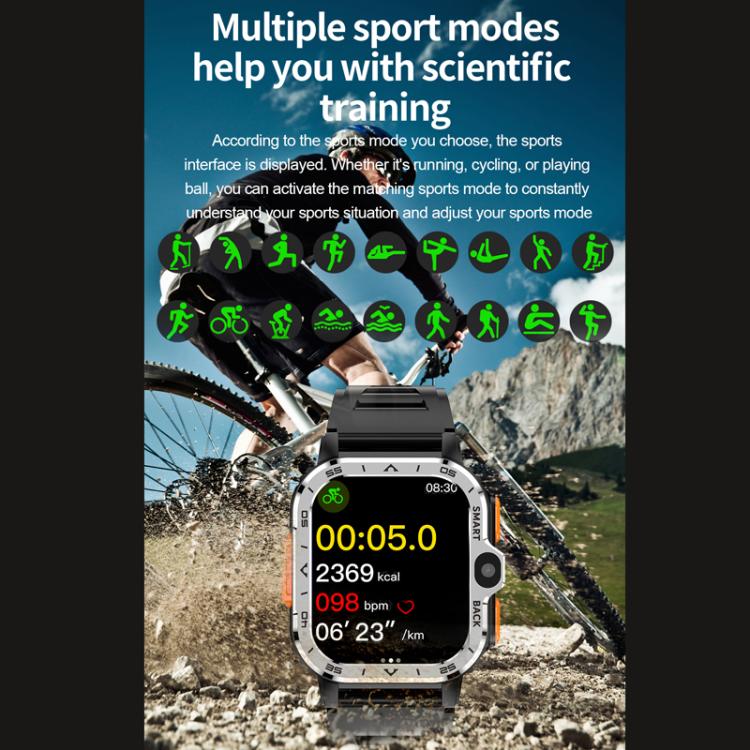Smartwatch sportivo robusto con slot per scheda SIM 5G e Google Play Store, disponibile nelle versioni eurasiatiche e africane., Black 2+16G, Silver 2+16G, Black 4+64G, Silver 4+64G