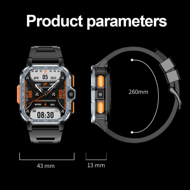 Smartwatch sportivo robusto con slot per scheda SIM 5G e Google Play Store, disponibile nelle versioni eurasiatiche e africane., Black 2+16G, Silver 2+16G, Black 4+64G, Silver 4+64G