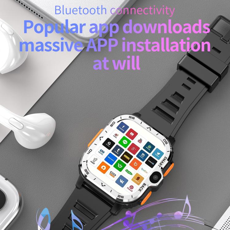 Smartwatch sportivo robusto con slot per scheda SIM 5G e Google Play Store, disponibile nelle versioni eurasiatiche e africane., Black 2+16G, Silver 2+16G, Black 4+64G, Silver 4+64G