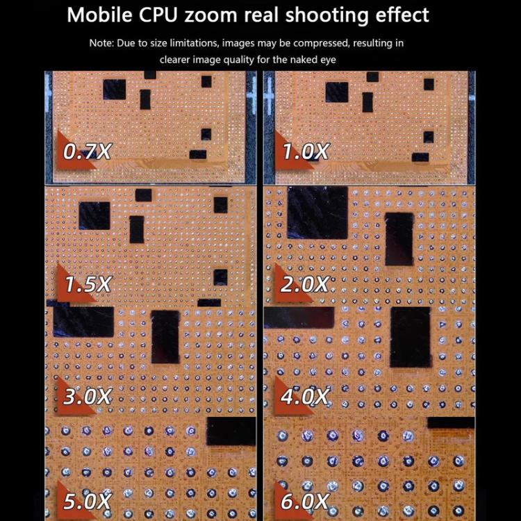 Con modello base 0.5X Microscopio Strumento per la riparazione di chip della scheda madre dello smartphone, YCS 7060X