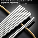 Stoviglie in acciaio inossidabile 304 per uso alimentare, LsCook 24cm Square Chopsticks, LsCook 24cm Square Chopsticks+No. 1 Pointed Spoon