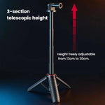 XILETU XS-22 Mini treppiede a scomparsa automatica, bastone per selfie regolabile ed estensibile da 13 a 30 cm per action camera