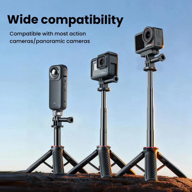 XILETU XS-22 Mini treppiede a scomparsa automatica, bastone per selfie regolabile ed estensibile da 13 a 30 cm per action camera