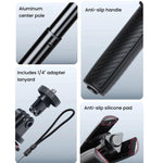 XILETU XS-22 Mini treppiede a scomparsa automatica, bastone per selfie regolabile ed estensibile da 13 a 30 cm per action camera