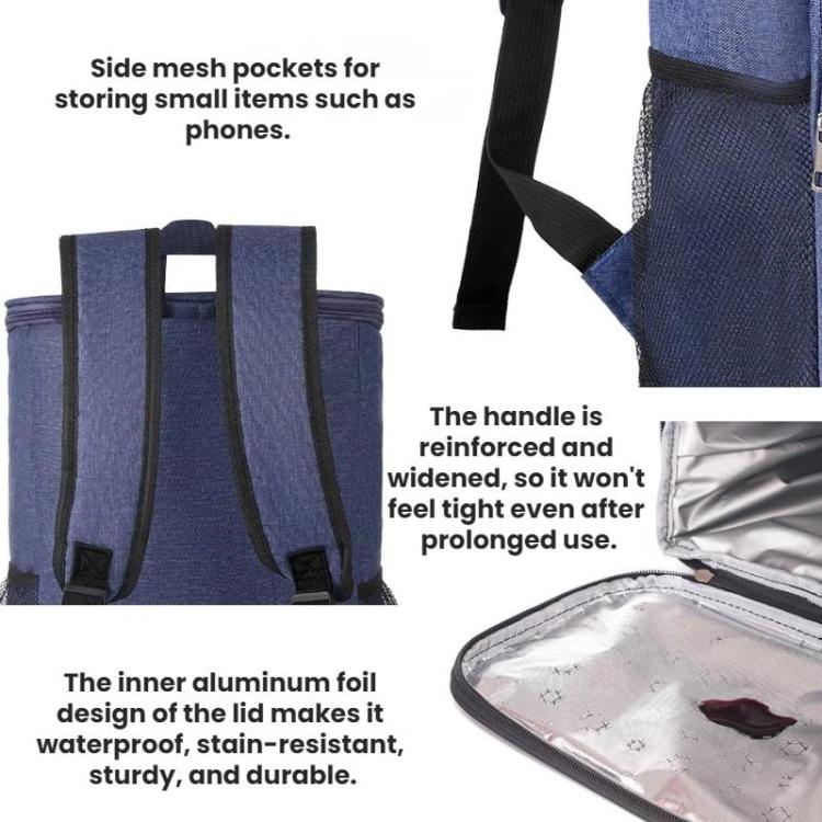 Zaino da picnic per esterni, borsa termica isolante e a prova di perdite.