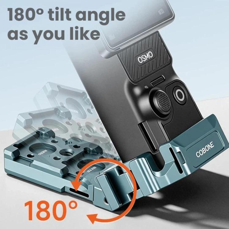 Adattatore a sgancio rapido con supporto magnetico COBONE per DJI Osmo Pocket 3, con foro per vite da 1/4 di pollice e slitta a caldo., CPK-2