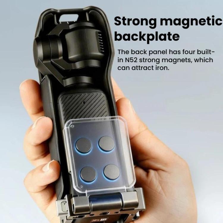 Adattatore a sgancio rapido con supporto magnetico COBONE per DJI Osmo Pocket 3, con foro per vite da 1/4 di pollice e slitta a caldo., CPK-2