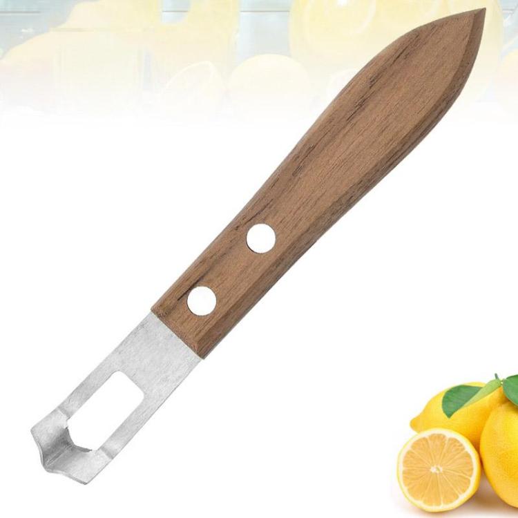 Grattugia per formaggio in acciaio inossidabile LsCook con manico in noce, grattugia per limoni e pelapatate.