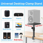Supporto per altoparlanti da scrivania con morsetto, mobile, regolabile in altezza senza foratura., Single, Double