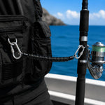 Corda di sicurezza per la pesca, resistente e robusta, a 49 fili in acciaio, con moschettone di bloccaggio., 1.5m, 2m, 3m