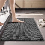 Tappetino da bagno in ciniglia a pelo corto, assorbente e antiscivolo, resistente alle macchie., 40x60cm, 50x80cm, 60x90cm, 60x150cm