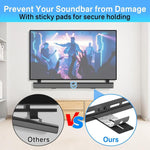 JJ-9452-B-0 Supporto da parete per soundbar lunga senza foratura e collegamento TV, JJ-9452-B-0