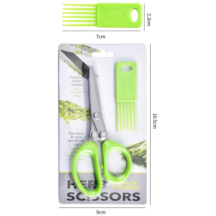 Forbici da cucina multifunzione LsCook in acciaio inossidabile con lame multiple per cipollotti, Cardboard Packaging 3-layer, Cardboard Packaging 5-layer