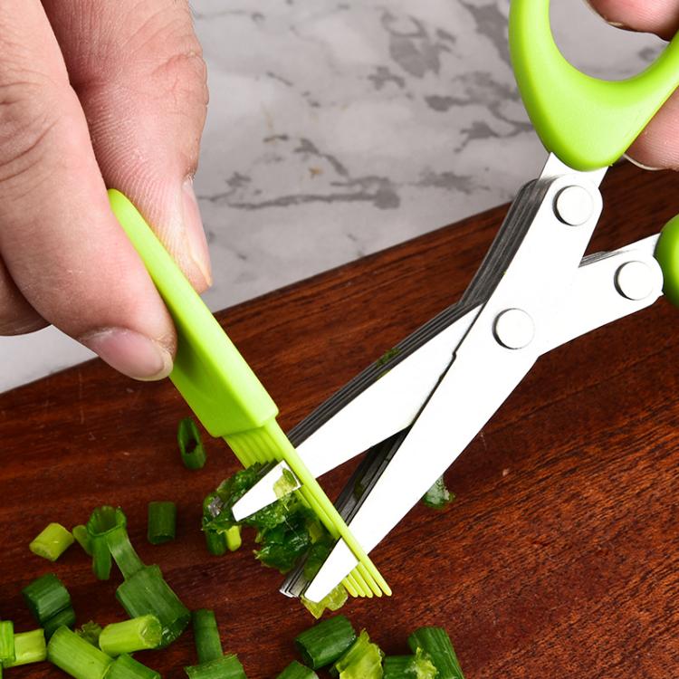 Forbici da cucina multifunzione LsCook in acciaio inossidabile con lame multiple per cipollotti, Cardboard Packaging 3-layer, Cardboard Packaging 5-layer