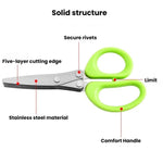 Forbici da cucina multifunzione LsCook in acciaio inossidabile con lame multiple per cipollotti, Cardboard Packaging 3-layer, Cardboard Packaging 5-layer