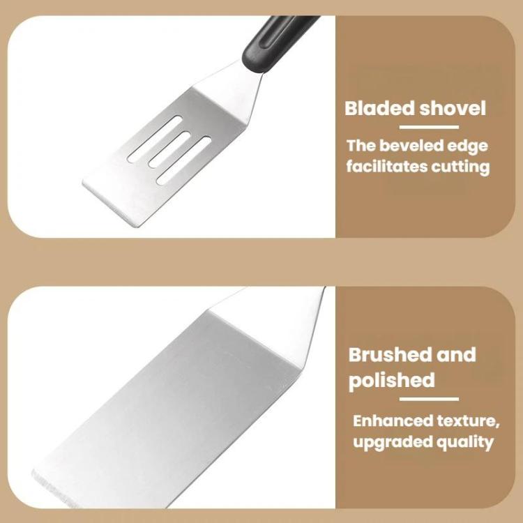 Spatola in acciaio inossidabile LsCook per torte e pizza, Solid Square, Hollow Square, Triangular