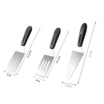 Spatola in acciaio inossidabile LsCook per torte e pizza, Solid Square, Hollow Square, Triangular
