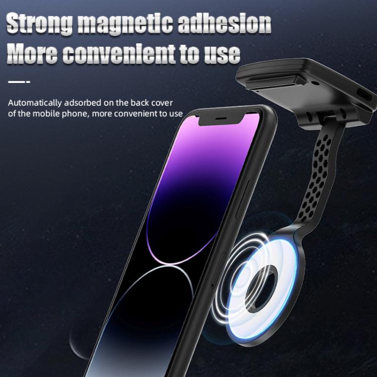 Lampada portatile magnetica per cellulare, ideale per la lettura notturna e la protezione degli occhi.