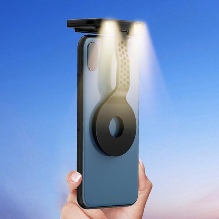 Lampada portatile magnetica per cellulare, ideale per la lettura notturna e la protezione degli occhi.