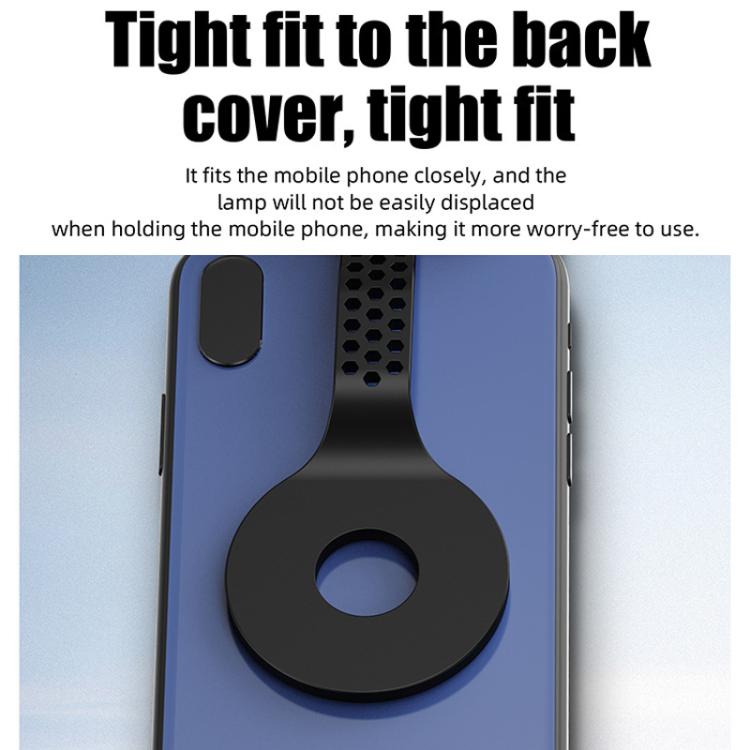 Lampada portatile magnetica per cellulare, ideale per la lettura notturna e la protezione degli occhi.