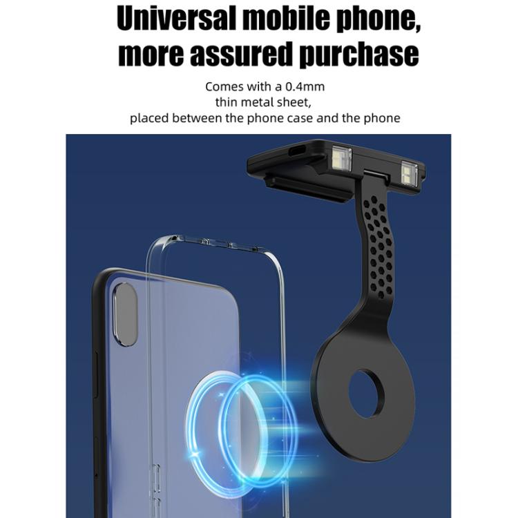 Lampada portatile magnetica per cellulare, ideale per la lettura notturna e la protezione degli occhi.