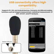 SMART SENSOR 26-126dBA Microfono di misurazione ad alta precisione con connessione USB