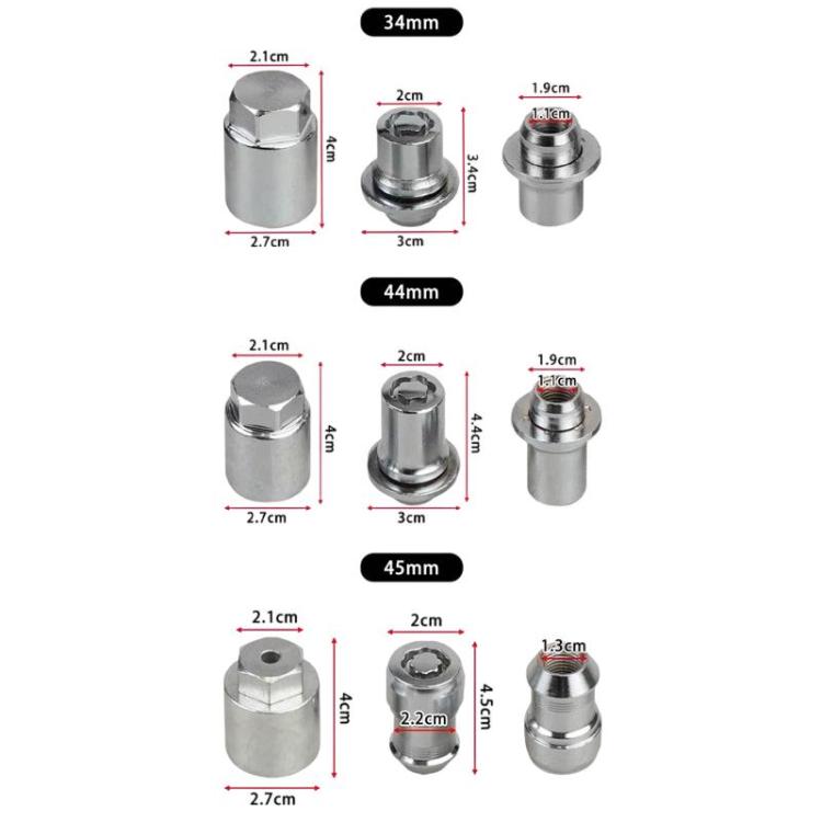 Dadi antifurto ruote per Toyota Tundra e Sequoia 34-45mm