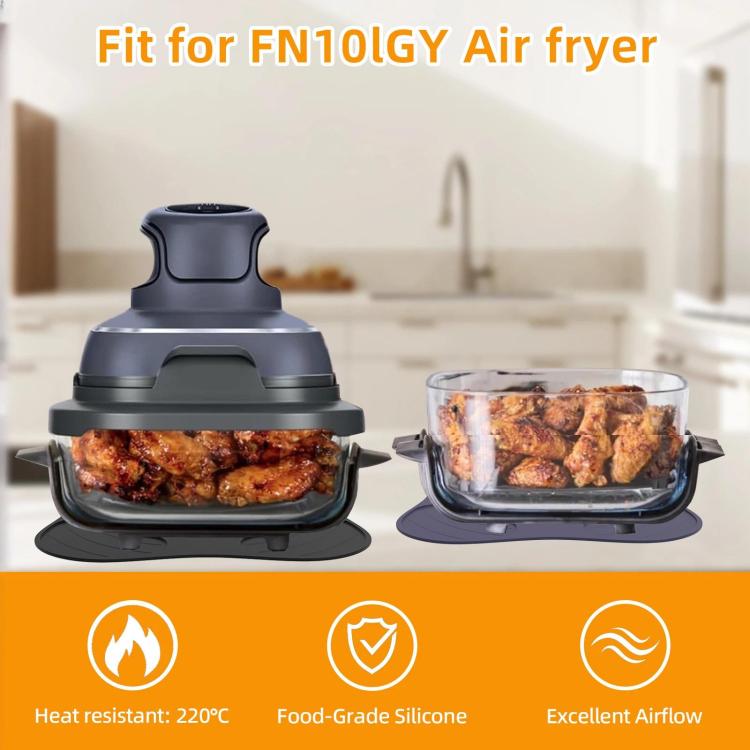 Tappetino antiscivolo in silicone resistente al calore per coperchio della friggitrice ad aria Ninja FN101GY Crispi, protegge i piani di lavoro da olio bollente e vapore.
