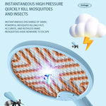 Lampada antizanzare e antizanzare 2 in 1 pieghevole con luce UV e funzione di scossa elettrica. Supporto per montaggio a parete, portatile o da tavolo.