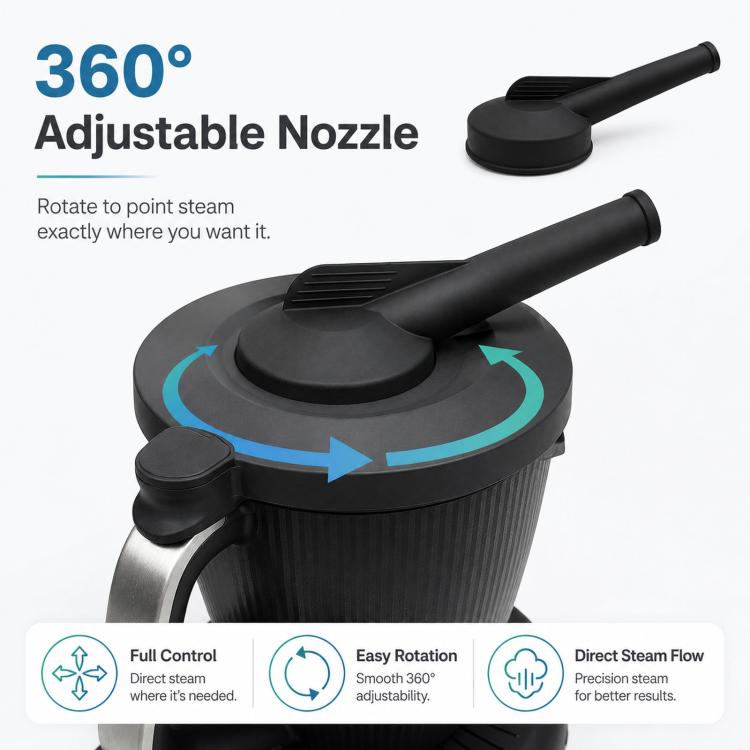 Deviatore di vapore in silicone per Thermomix TM7, tubo di rilascio del vapore girevole, Silicone Steam Diverter