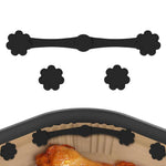 Fibbia magnetica in silicone per clip di fissaggio resistenti al calore per carta da forno della friggitrice ad aria., Flower Red, Flower Black, Flower Gray, Square Red, Square Black, Square Gray, Teardrop Gray, Teardrop Black, Teardrop Red, Extended R...