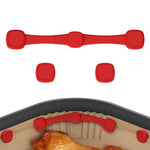 Fibbia magnetica in silicone per clip di fissaggio resistenti al calore per carta da forno della friggitrice ad aria., Flower Red, Flower Black, Flower Gray, Square Red, Square Black, Square Gray, Teardrop Gray, Teardrop Black, Teardrop Red, Extended R...