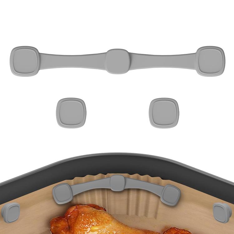 Fibbia magnetica in silicone per clip di fissaggio resistenti al calore per carta da forno della friggitrice ad aria., Flower Red, Flower Black, Flower Gray, Square Red, Square Black, Square Gray, Teardrop Gray, Teardrop Black, Teardrop Red, Extended R...