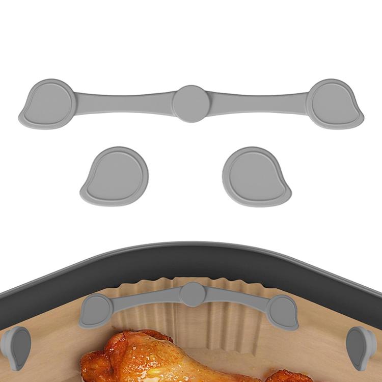 Fibbia magnetica in silicone per clip di fissaggio resistenti al calore per carta da forno della friggitrice ad aria., Flower Red, Flower Black, Flower Gray, Square Red, Square Black, Square Gray, Teardrop Gray, Teardrop Black, Teardrop Red, Extended R...