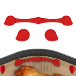 Fibbia magnetica in silicone per clip di fissaggio resistenti al calore per carta da forno della friggitrice ad aria., Flower Red, Flower Black, Flower Gray, Square Red, Square Black, Square Gray, Teardrop Gray, Teardrop Black, Teardrop Red, Extended R...
