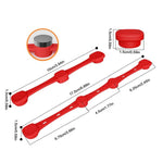 Fibbia magnetica in silicone per clip di fissaggio resistenti al calore per carta da forno della friggitrice ad aria., Flower Red, Flower Black, Flower Gray, Square Red, Square Black, Square Gray, Teardrop Gray, Teardrop Black, Teardrop Red, Extended R...