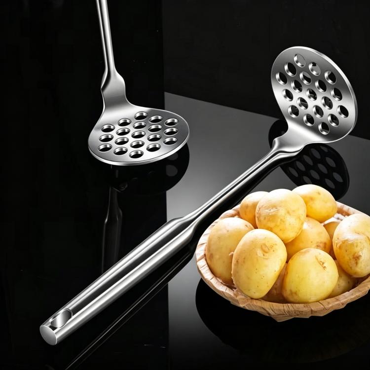 Schiacciapatate LsCook in acciaio inox 304, ideale per alimenti per neonati.