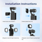 Per DJI Pocket 3 Flymile Luce di riempimento magnetica portatile per fotografia