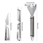 Pelapatate e grattugia in acciaio inox LsCook, Single English Cardboard Packaged, 2-Piece Set Card-packaged