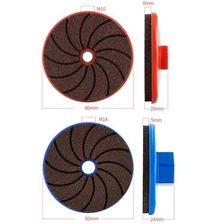 Disco abrasivo integrato per la levigatura dei bordi delle piastrelle, M10 50 Grit, M10 100 Grit, M10 200 Grit, M14 50 Grit, M14 100 Grit, M14 200 Grit