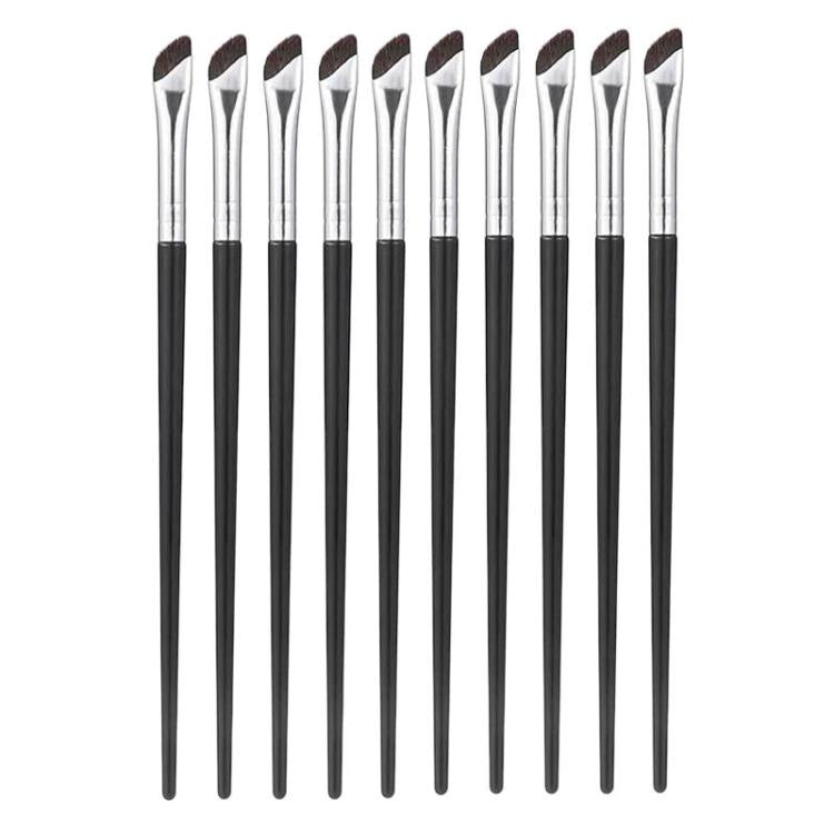 10 pennelli angolati ultra sottili per eyeliner, pennello per trucco di precisione Aegyo-Sal, Sickle Black, Sickle Brown, Blade