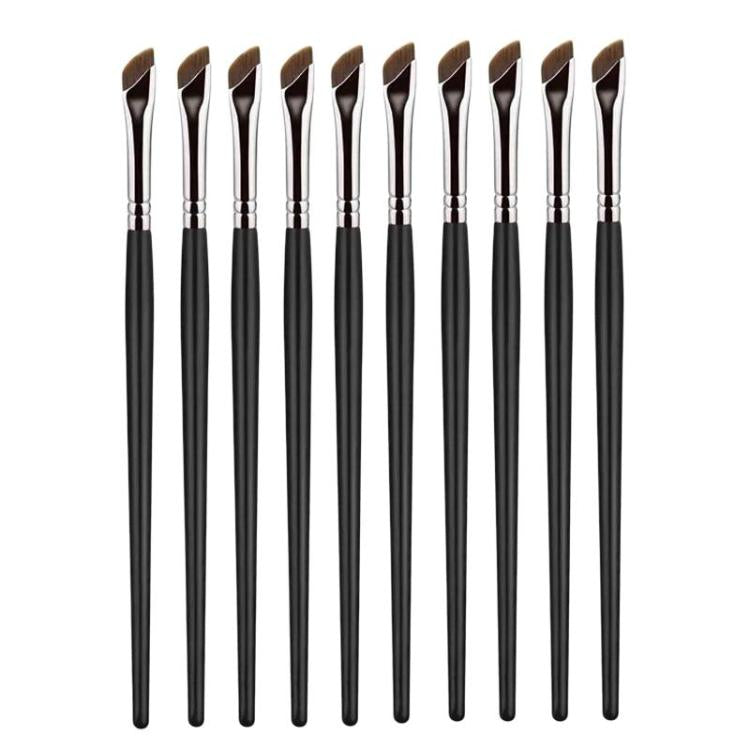 10 pennelli angolati ultra sottili per eyeliner, pennello per trucco di precisione Aegyo-Sal, Sickle Black, Sickle Brown, Blade