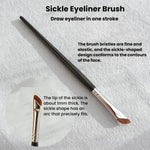 10 pennelli angolati ultra sottili per eyeliner, pennello per trucco di precisione Aegyo-Sal, Sickle Black, Sickle Brown, Blade