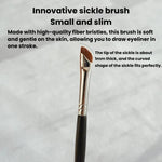 10 pennelli angolati ultra sottili per eyeliner, pennello per trucco di precisione Aegyo-Sal, Sickle Black, Sickle Brown, Blade