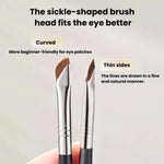 10 pennelli angolati ultra sottili per eyeliner, pennello per trucco di precisione Aegyo-Sal, Sickle Black, Sickle Brown, Blade